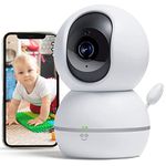 Geeni Smart Home Pet and Baby Monitor with Camera, 1080p Wireless WiFi Camera with Motion and Sound Alert, Compatible with Alexa & Google Assistant, (White)