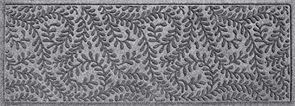 Bungalow Flooring Waterhog Runner Door Mat, 2' x 5' Made in USA, Durable and Decorative Floor Covering, Skid Resistant, Indoor/Outdoor, Water-Trapping, Boxwood Collection, Medium Grey