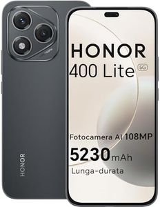 HONOR 400 Lite 5G Smartphone,8GB RAM 256GB Memoria Dual SIM NFC, 5230 mAh,108MP con pulsante AI telefono Android 15, 6.7 pollici AMOLED Eye-Care Display, IP64&SGS, Velvet Black [Versione italiana]