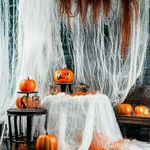 Halloween Decorations,197" x 85" Spider Web Decoration & Halloween Decor,DIY Stretch Cobweb,Gothic Decor,White Halloween Creepy Cloth, Goth Decor Outdoor Indoor Party Supplies,Haunted Mansion Decor