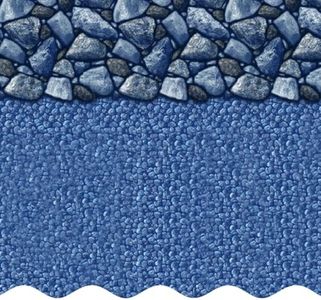 Smartline 24 ft Round Swimming Pool Liner | Coastal Rock | Unibead Style | 52 Inch Wall Height | 25 Gauge Heavy Duty Virgin Vinyl | Designed for Steel Sided Above Ground Pools