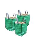 3 x Garden Waste Bags - 120 Litre - Heavy Duty Garden Green Waste Sacks - Industrial Fabric and Handles (3)