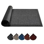 Circle of trust Hallway Runner Rug Grey 60x180cm Non Slip, Heavy Duty Long Washable Runner, Rubber Backed Floor Mat | Dirt Trapper Washable Rug for Hallway Kitchen Bedroom Laundry & Office