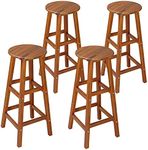 Deuba Bar Stool Set of 4 Acacia Sol