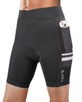 ROTTO Womens Cycling Shorts Padded Bike Shorts with Sponge & Gel Padding with Pockets for Road Biking Mountain Riding