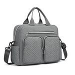 Kono Baby Changing Bag Nappy Changing Bags Multifunctional Baby Diaper Bag, Maternity Messenger for hospital with Insulated Pockets (Grey)