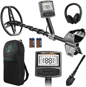 Gbnryg Metal Detector for Adults,Professional Higher Accuracy Metal Detector Kit with 12" IP68 Waterproof Search Coil with LCD Backlight,5 Modes,Gold Detector for Beach Hunting