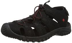 Hi-Tec Men's Cove Sport Sandal, Black/RED, 10 UK