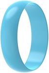 ThunderFit Silicone Wedding Ring for Women - Rubber Engagement Band - Width 5.5mm Thickness 1.5mm (Light Blue, 9-9.5 (19.30mm)