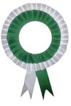 NEXGEN Trends Double Line - Satin Badge for School College Event,Party, and Conference (Pack of 10) (White-Dark Green)