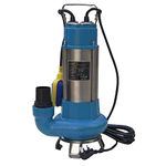 KATSU 1100W Heavy Duty Electric Submersible Sewage Dirty Waste Water Pump 333L/Min with Float Switch for Garden Irrigation Flooded Cellars Tub Pond Swimming Pool 151625