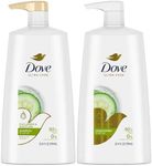 Dove Cool Moisture Cucumber Hydrating Shampoo and Conditioner Set - 2 Piece Set, 25.4 Fl Oz (2 x 12.7 Fl Oz) with Coconut & Marula Oil, and Grapeseed Oil for Dry Hair Care