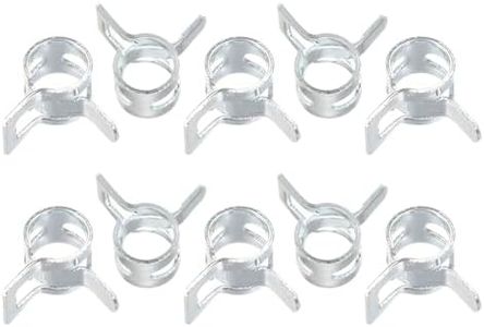 uxcell 10pcs 4mm Spring Band Type Action Fuel/Silicone Vacuum Hose Pipe Clamp Low Pressure Air Clip Clamp, Zinc Plated