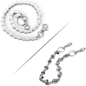 ZEKEE Bike Chain-Inspired Chain with Skull Jean Chain