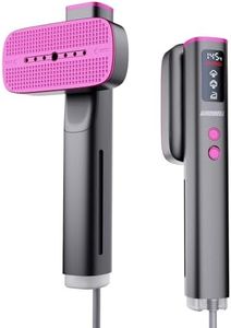 GROBELL Travel Garment Steamer for Clothes: 100V-220V Dual Voltage Hand Portable Hand Held 2 In 1, 20s Smart Fast Heat Up Handheld Clothing Steamer, 4 Modes with LED Display, Global Travel Size