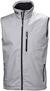 Helly Hansen Men's Crew Vest Waterproof, Windproof, Breathable, 853 Grey Fog, X-Large, 853 Grey Fog, X-Large