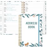 Heveboik Simplified Address and Password Book with Alphabetical Tabs - Telephone Address Book with Address Contacts,Special Date,Phone,Birthday & Internet Login Password for Home and Office,4.3x6.2in