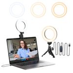 ATUMTEK Ring Light for Laptop & Phone, 5" Selfie Ring Light with Tripod Stand & Clip, Dimmable Video Light for Zoom Meeting/Remote Working/Video Calls/Live Streaming/Makeup/YouTube/TikTok