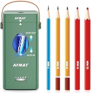 AFMAT Electric Pencil Sharpener, Rechargeable & Cordless, Fully Automatic Pencil Sharpener for Classroom, Auto in & Out, 5 Sharpness Modes, Heavy Duty Sharpeners for 6-12mm No.2/Jumbo Pencils PSC7
