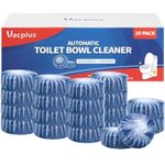 Vacplus Toilet Bowl Cleaners - 20 PACK, Ultra-Clean Toilet Cleaners for Deodorizing & Descaling, Long-Lasting Blue Toilet Bowl Cleaner Tablets with Sustained-Release Technology Against Tough Stains