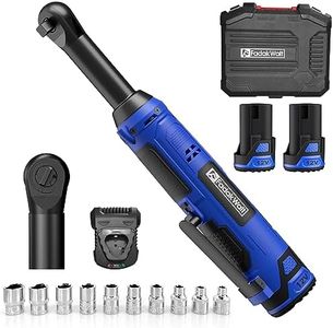 FADAKWALT Clé à cliquet sans fil étendue 12 V, kit de clé à cliquet électrique étendue de 9,5 mm, outil électrique 300 tr/min avec 2 batteries de 2,0 Ah et chargeur