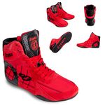 Otomix Ninja Warrior Gym Workout Boxing Shoes, Mens High-top, Flat Bottom Professional Olympic Boots For Weightlifting, Bodybuilding, Deadlift, Wrestling, Powerlifting Shoe, Various Sizes And Colours