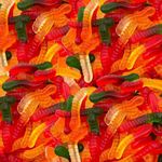 Mini Gummy Worms Candy, Assorted Fruit Flavors, 1-Pound Pack