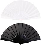 2/pack Vintage and white Hand Fans Japanese Folding Fan