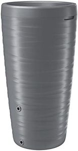 Regenwassertonne Regentonne Regenbehälter Regentank Regenfass Amphore 240L Welle-Disign 3D mit Wasserhahn (Grau)