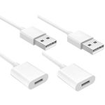 MoKo 2 Pack Charging Adapter Cable Compatible with Apple Pencil 1st, Connector Charger Compatible with iPad Pro 12.9 10.5 9.7 / iPad Air 3 / iPad Mini 5 2019 Pen Accessories, White