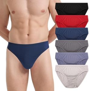 BAMBOO COOL Mens Underwear Bikini Briefs Ultra Soft Breathable Tagless Bikini Classic Underwear Bikini for Men 6 Pack