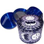 Grinder - Four Piece Grinder with Full Print, Magnetic Top, Shark Teeth & Pollen Catcher - Grinder for Tobacco, Dry Herbs & Spices