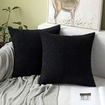 MIULEE Pack of 2 Corduroy Soft Soild Decorative Square Throw Pillow Covers Set Cushion Case for Sofa Bedroom Car 20 x 20Inch 50 x 50 cm