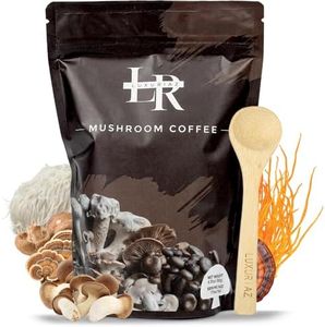 Luxuriaz Mushroom Coffee, Organic 6 Adaptogenic Mushrooms (Lion’s Mane, Reishi, Cordyceps, Chaga, Turkey Tail, Shiitake) for Immune, Focus and Energy Support, Perfect Coffee Alternative, 30 Servings