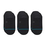 Stance Men's 3 Pack Icon No Show Socks, Black, One Size