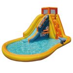 Banzai Duck Blast 14.4' L x 9.5' W x 8' H Inflatable Water Park with Waterslide and Water Cannon