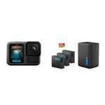 GoPro HERO13 Black Extended Power Bundle-Includes Waterproof Action Camera with 5.3K60 Video, 27MP Photos, Dual Battery Charger, 3 Enduro Batteries, 64GB SD Card & Case, Easy Quick App Editing