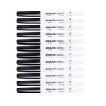 Amazon Basics Low Odor Ultra Fine Tip Dry Erase White Board Markers - Black, 12 Pack