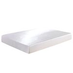 JUWENIN Luxury Silk Satin Deep 12" Skin Beauty Hair Health Face Care Hypoallergenic Fitted Sheet(Double,White)