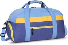 WOOMADA Travel Duffle Bag, Weekend Bag with Wet Pocket & Trolley Sleeve, Overnight Bag With Shoe Compartment, Fit for Sports Practice, Travel and Gifts(sky blue)