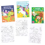 Baker Ross FE577 Mini Colouring Books - Pack of 12, Great for Kids Drawing, School or Home Art Activities, Individual Playtime or Party Crafts, Assorted