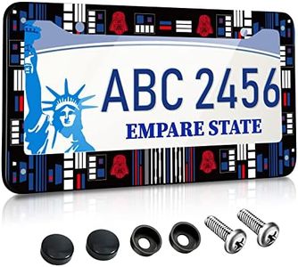 Akkya License Plate Frames for Women Men Car Plate Holder Cover Cool Cartoon Metal Tag Frame Stainless Steel Car Accessories Front Rear Plate Decor