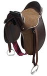 Cwell Equine Kids PONY PAD/Cub Saddle complete with stirrups, girth & Straps (10 Inches, Brown)