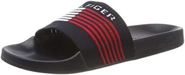 Tommy Hilfiger Signature Knit Strap Slides Men's Signature Knit Strap Slides, Midnight, 45 EU