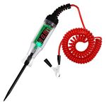 Automotive Test Lights,5-90V DC Digital LED Circuit Tester Light,Heavy Duty Light Tester with Voltmeter, Auto Bidirectional Voltage Tester Electric Test Pen for Vehicle Car Motorcycle Truck Golf Cart