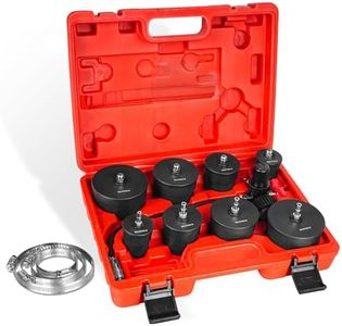 BILITOOLS Turbo Boost Leak Tester Kit, 10-Piece Turbo System Leakage Tester Kit with T-Bolt Hose Clamps to Prevent loosening and 4 Pairs of Stepped Adapters 1-3/8" to 3-1/2".