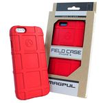 Phone Case Compatible with Apple iPhone 6s Plus/iPhone 6 Plus, with TJS [Tempered Glass Screen Protector] Magpul [Field] MAG485-RED Polymer Protector Cover Retail Packaging (Red)