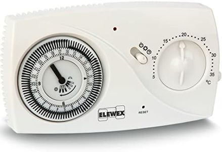VEMER VE618500 CM100 - Thermostat Mural avec Chevaliers, Programmation Journalière, Alimentation par Piles, Blanc