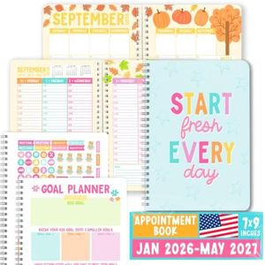 Weekly Appointment Book 2026-2027 - Hourly Appointment Book, Vertical Weekly Planner 2026-2027, Monthly Schedule Books, Teal Daily Planner With Hourly Schedule