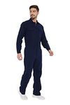 Associated Uniforms Men's 100% Cotton Industrial Work Wear Coverall Boiler Suit of 240 GSM (XXL-44, NAVY BLUE)